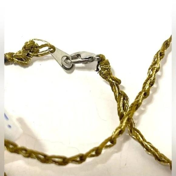 Glass and Crocheted Rope Handmade Shadowbox Necklace with Dried Fir Tree​​. - Picture 4 of 5